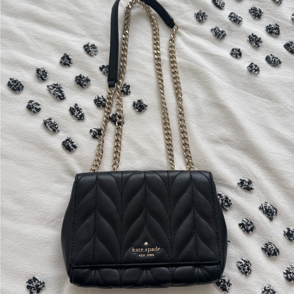 Kate Spade Black Quilted Chain Shoulder Bag